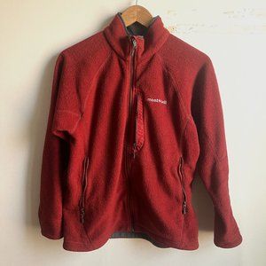 Montbell climaplus red fleece jacket size small